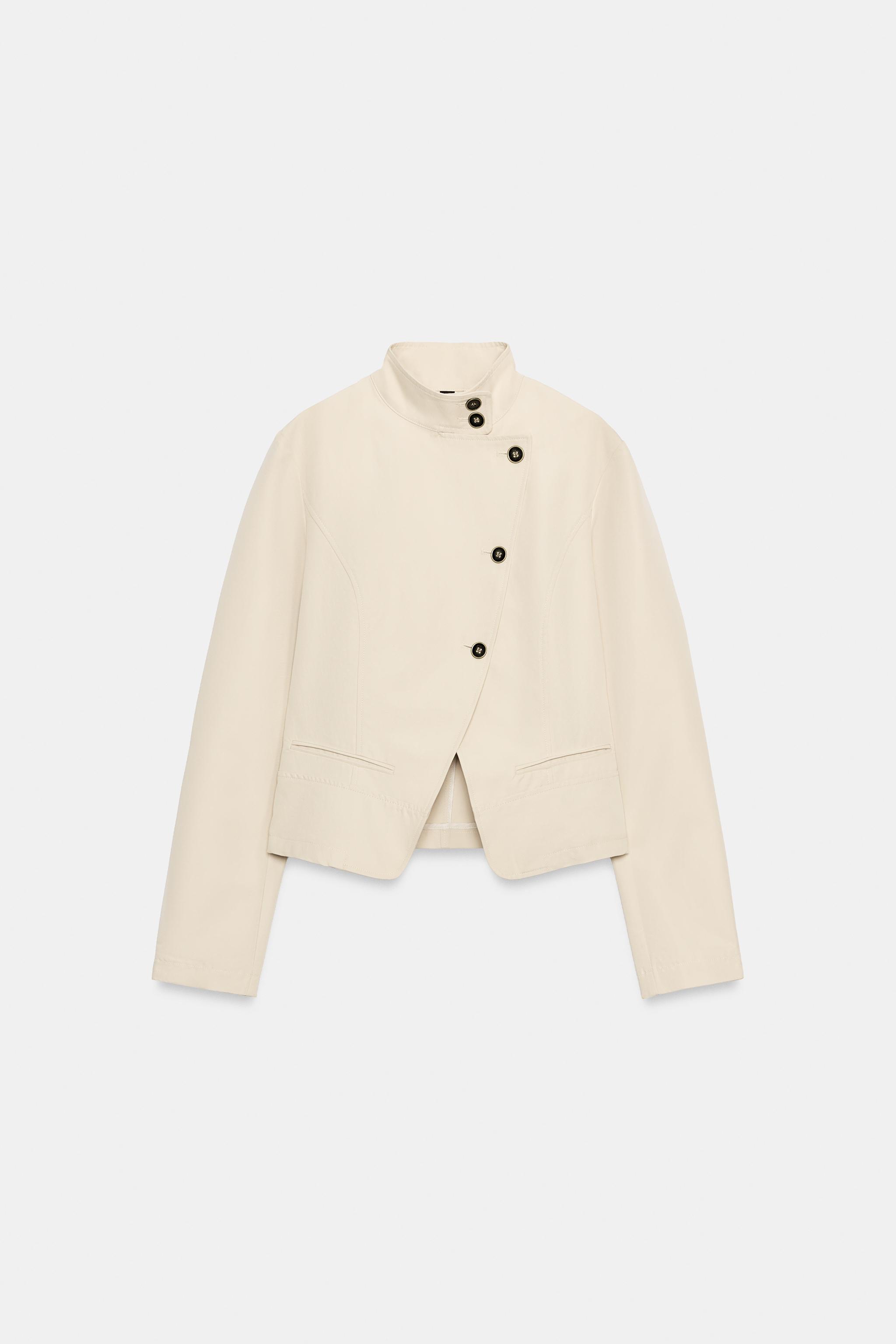 BUTTONED DOUBLE-BREASTED BLAZER